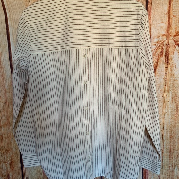 New!! Madewell Flannel Popover Shirt Striped - Picture 4 of 6